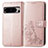 Handytasche Stand Schutzhülle Flip Leder Hülle Blumen für Google Pixel 8 Pro 5G Rosegold