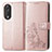 Handytasche Stand Schutzhülle Flip Leder Hülle Blumen für Huawei Honor 90 5G Rosegold