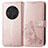 Handytasche Stand Schutzhülle Flip Leder Hülle Blumen für Huawei Honor Magic3 5G Rosegold