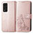 Handytasche Stand Schutzhülle Flip Leder Hülle Blumen für Huawei Honor V40 5G Rosegold