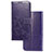 Handytasche Stand Schutzhülle Flip Leder Hülle Blumen für Huawei Y7p Violett