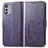 Handytasche Stand Schutzhülle Flip Leder Hülle Blumen für Motorola Moto E32 Violett