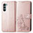 Handytasche Stand Schutzhülle Flip Leder Hülle Blumen für Motorola Moto Edge S30 5G Rosa