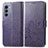 Handytasche Stand Schutzhülle Flip Leder Hülle Blumen für Motorola Moto Edge S30 5G Violett