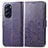 Handytasche Stand Schutzhülle Flip Leder Hülle Blumen für Motorola Moto Edge X30 5G Violett