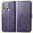 Handytasche Stand Schutzhülle Flip Leder Hülle Blumen für Motorola Moto G10 Violett