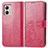 Handytasche Stand Schutzhülle Flip Leder Hülle Blumen für Motorola Moto G53j 5G Pink