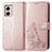 Handytasche Stand Schutzhülle Flip Leder Hülle Blumen für Motorola Moto G53j 5G Rosegold