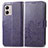 Handytasche Stand Schutzhülle Flip Leder Hülle Blumen für Motorola Moto G53j 5G Violett
