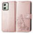 Handytasche Stand Schutzhülle Flip Leder Hülle Blumen für Motorola Moto G54 5G Rosegold