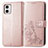 Handytasche Stand Schutzhülle Flip Leder Hülle Blumen für Motorola Moto G73 5G Rosegold