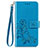 Handytasche Stand Schutzhülle Flip Leder Hülle Blumen für Motorola Moto One Fusion Plus Blau