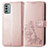 Handytasche Stand Schutzhülle Flip Leder Hülle Blumen für Nokia G22 Rosegold