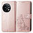 Handytasche Stand Schutzhülle Flip Leder Hülle Blumen für OnePlus 11 5G Rosegold