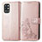 Handytasche Stand Schutzhülle Flip Leder Hülle Blumen für OnePlus 9R 5G Rosegold