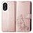 Handytasche Stand Schutzhülle Flip Leder Hülle Blumen für Oppo A58 4G Rosegold