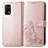 Handytasche Stand Schutzhülle Flip Leder Hülle Blumen für Oppo F19 Rosa