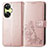 Handytasche Stand Schutzhülle Flip Leder Hülle Blumen für Oppo K11x 5G Rosegold