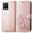 Handytasche Stand Schutzhülle Flip Leder Hülle Blumen für Realme 8 4G Rosegold