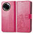 Handytasche Stand Schutzhülle Flip Leder Hülle Blumen für Realme V50 5G Pink