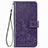 Handytasche Stand Schutzhülle Flip Leder Hülle Blumen für Samsung Galaxy A22 4G Violett