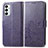 Handytasche Stand Schutzhülle Flip Leder Hülle Blumen für Samsung Galaxy F23 5G Violett