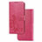 Handytasche Stand Schutzhülle Flip Leder Hülle Blumen für Samsung Galaxy S20 5G Rot