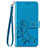 Handytasche Stand Schutzhülle Flip Leder Hülle Blumen für Sony Xperia 8 Blau