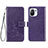 Handytasche Stand Schutzhülle Flip Leder Hülle Blumen für Xiaomi Mi 11 5G Violett