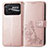 Handytasche Stand Schutzhülle Flip Leder Hülle Blumen für Xiaomi Poco C40 Rosa