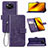 Handytasche Stand Schutzhülle Flip Leder Hülle Blumen für Xiaomi Poco X3 Pro Violett