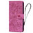 Handytasche Stand Schutzhülle Flip Leder Hülle Blumen HF2 für Huawei Honor X8b Pink