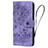 Handytasche Stand Schutzhülle Flip Leder Hülle Blumen HF2 für Huawei Honor X8b Violett