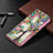 Handytasche Stand Schutzhülle Flip Leder Hülle Blumen L02 für Apple iPhone 13 Plusfarbig