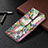 Handytasche Stand Schutzhülle Flip Leder Hülle Blumen L02 für Apple iPhone 13 Plusfarbig