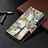 Handytasche Stand Schutzhülle Flip Leder Hülle Blumen L03 für Apple iPhone 13 Plusfarbig