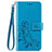 Handytasche Stand Schutzhülle Flip Leder Hülle Blumen S02D für Samsung Galaxy A20 Blau