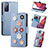 Handytasche Stand Schutzhülle Flip Leder Hülle Blumen S02D für Samsung Galaxy S20 FE 4G