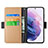 Handytasche Stand Schutzhülle Flip Leder Hülle Blumen S02D für Samsung Galaxy S22 Plus 5G