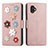 Handytasche Stand Schutzhülle Flip Leder Hülle Blumen S02D für Samsung Galaxy XCover 6 Pro 5G Rosegold