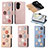 Handytasche Stand Schutzhülle Flip Leder Hülle Blumen S04D für Huawei Nova 10