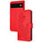 Handytasche Stand Schutzhülle Flip Leder Hülle Blumen Y01X für Google Pixel 6 Pro 5G Rot