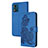 Handytasche Stand Schutzhülle Flip Leder Hülle Blumen Y01X für Motorola Moto E13 Blau