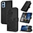 Handytasche Stand Schutzhülle Flip Leder Hülle Blumen Y01X für Motorola Moto E22