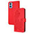 Handytasche Stand Schutzhülle Flip Leder Hülle Blumen Y01X für Motorola Moto E22 Rot