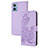 Handytasche Stand Schutzhülle Flip Leder Hülle Blumen Y01X für Motorola Moto E22 Violett