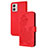 Handytasche Stand Schutzhülle Flip Leder Hülle Blumen Y01X für Motorola Moto G53j 5G Rot