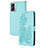Handytasche Stand Schutzhülle Flip Leder Hülle Blumen Y01X für OnePlus Nord N300 5G Hellblau