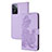 Handytasche Stand Schutzhülle Flip Leder Hülle Blumen Y01X für Oppo A57 4G Violett