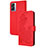 Handytasche Stand Schutzhülle Flip Leder Hülle Blumen Y01X für Oppo A57 5G Rot